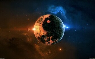 Ying Yang In Space Wallpaper Open Walls