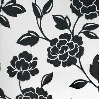 Super Fresco Flock Effect Divine Wallcovering Black And White L 10m