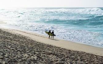Two People Are On The Beach Wallpaper And Image