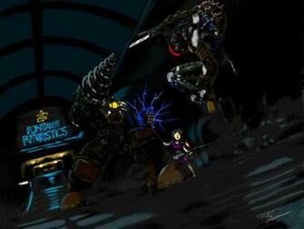 Big Daddy Electricity Sister Little Drawing Fight Wallpaper