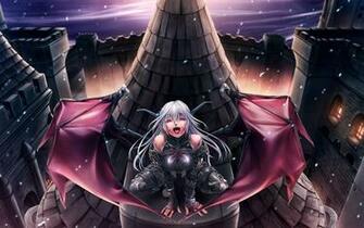 Demon Girl Wings HD Wallpaper Horn Anime Widescreen A546