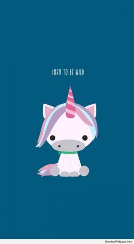 Cute Cartoon Unicorn Wallpaper On