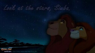 Mufasa And Simba Night Star Wallpaper HD The Lion King