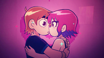 Scott Pilgrim And Ramona Flowers Kiss HD Wallpaper