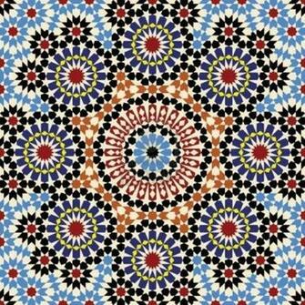 Moroccan Tile Pattern Geometric Print