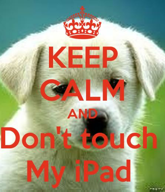 Keep Calm And Don T Touch My iPad Carry On Image