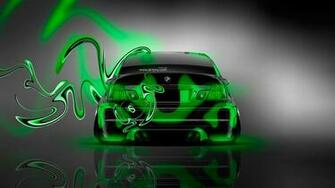 Bmw M3 Back Plastic Green Neon Car HD Wallpaper Design By Tony