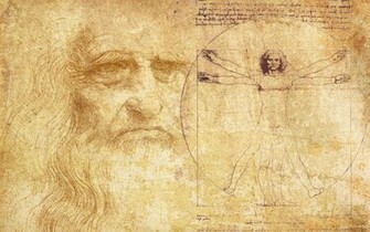 Leonardo Da Vinci Man Proportions World Wallpaper Collection