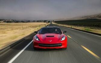 Red Chevrolet Corvette Stingray Front Motion Wallpaper