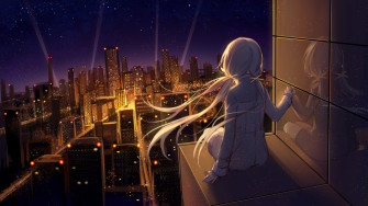 Wallpaper Id City Lights Sitting Reflection