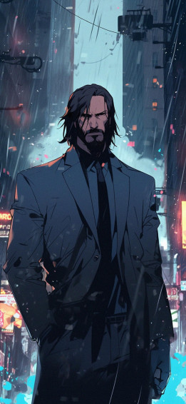 John Wick Anime Art Wallpaper Style HD