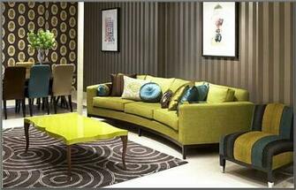 Wallpaper Dinding Ruang Tamu Motif Garis Rumah Minimalis