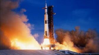 Missile Apollo Liftoff Scifi Wallpaper Full HD