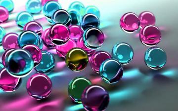 Colorful Glass Balls Wallpaper