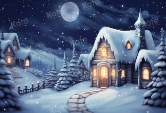 Kate Winter House Snow Night Backdrop Designed By Emetselch