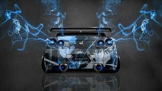 Nissan Skyline Gtr R34 Jdm Back Anime Aerography Car Art Blue