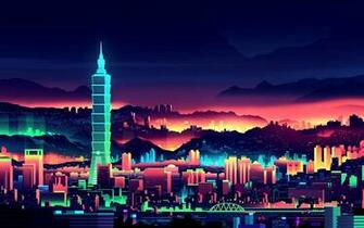 Neon City Wallpaper X