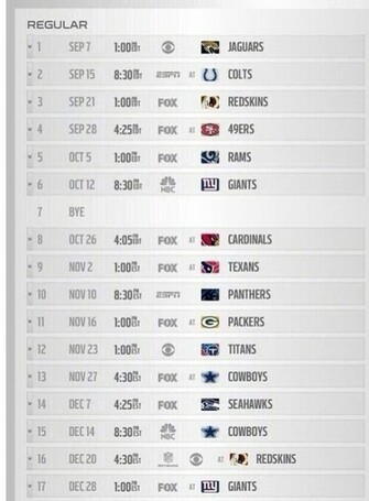 Philadelphia Eagles Schedule Nation On