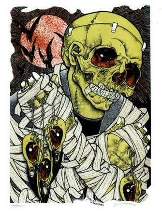 Pushead Birdcatcher With Image Skull Art Horror