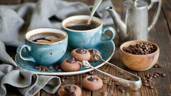 Coffee And Vintage Cups HD Wallpaper Wallpaperfx