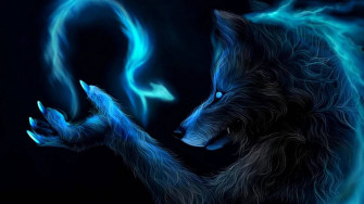 Blue Wolf Wallpaper