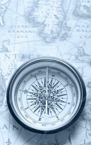 Old Compass On Ancient Map Royalty Stock Image Sponsored