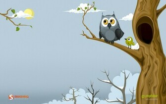 Owl In The Spring Desktop Pc And Mac Wallpaper