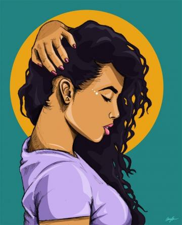 Dope Girl Cartoon Wallpaper On