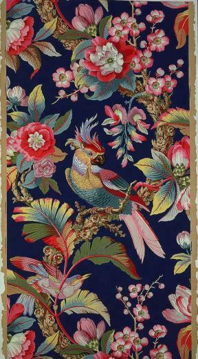 Wallpaper Block Printed On Paper Made By Zuber Et Cie
