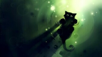 Nocturnal Kitten Desktop Wallpaper Jpg