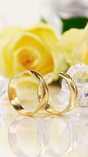 Couple Of Gold Rings Galaxy S6 Wallpaper