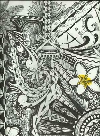 Fine Line Polynesian Design By Geeky Afakasi Ninja On