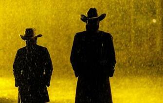Wallpaper Horror Rain Hat Yellow Man Angels Supernatural