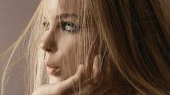 Blondes Women Long Hair Faces Face Expressions