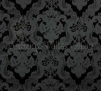 Details Graham Damask Hip Wallpaper Combine Black Fabrics