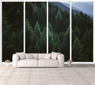 Amazon 3d Fake Window Wallpaper Aerial Summer Green