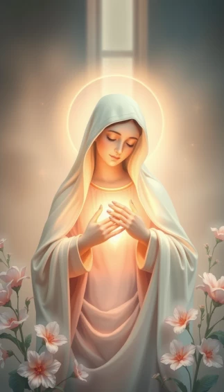 Mother Mary Heart Mobile Wallpaper