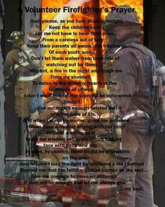 Volunteer Firefighters Prayer Firefighter