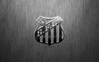 Wallpaper Santos Fc Brazilian Football Club Steel Logo