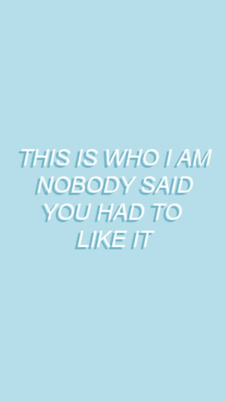 Badass Blue Aesthetic Quote iPhone Wallpaper
