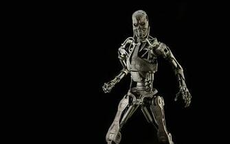 Skull Terminator Black Background Wallpaper Miscellanea