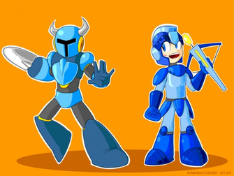 Shovel Man Meets Mega Knight By Karakatodzo