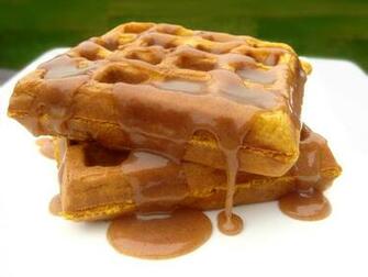 Waffles With Syrup Wallpaper