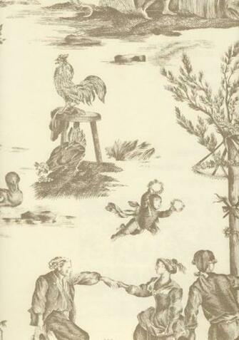 Wallpaper Sample Pierre Deux French Country Toile Dpx09750