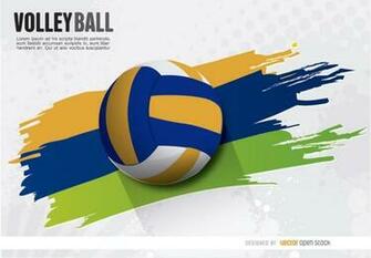 Volleyball Editable Wallpaper Vector