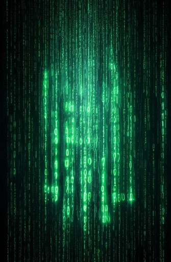 Matrix Binary Code Falling Wallpaper