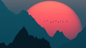 Sunset Minimalist Scenery Wallpaper 4k 7880g