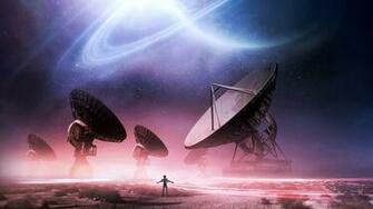 Radio Telescopes Space Exploration Wallpaper Desktop