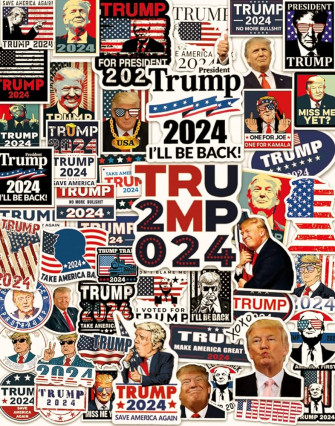 Amazon Pack Donald Trump Stickers Large Size