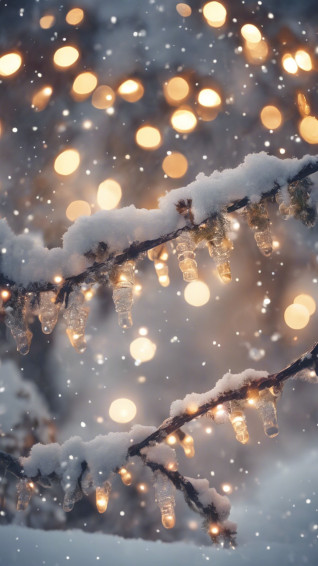 Christmas Lights Aesthetic Wallpaper